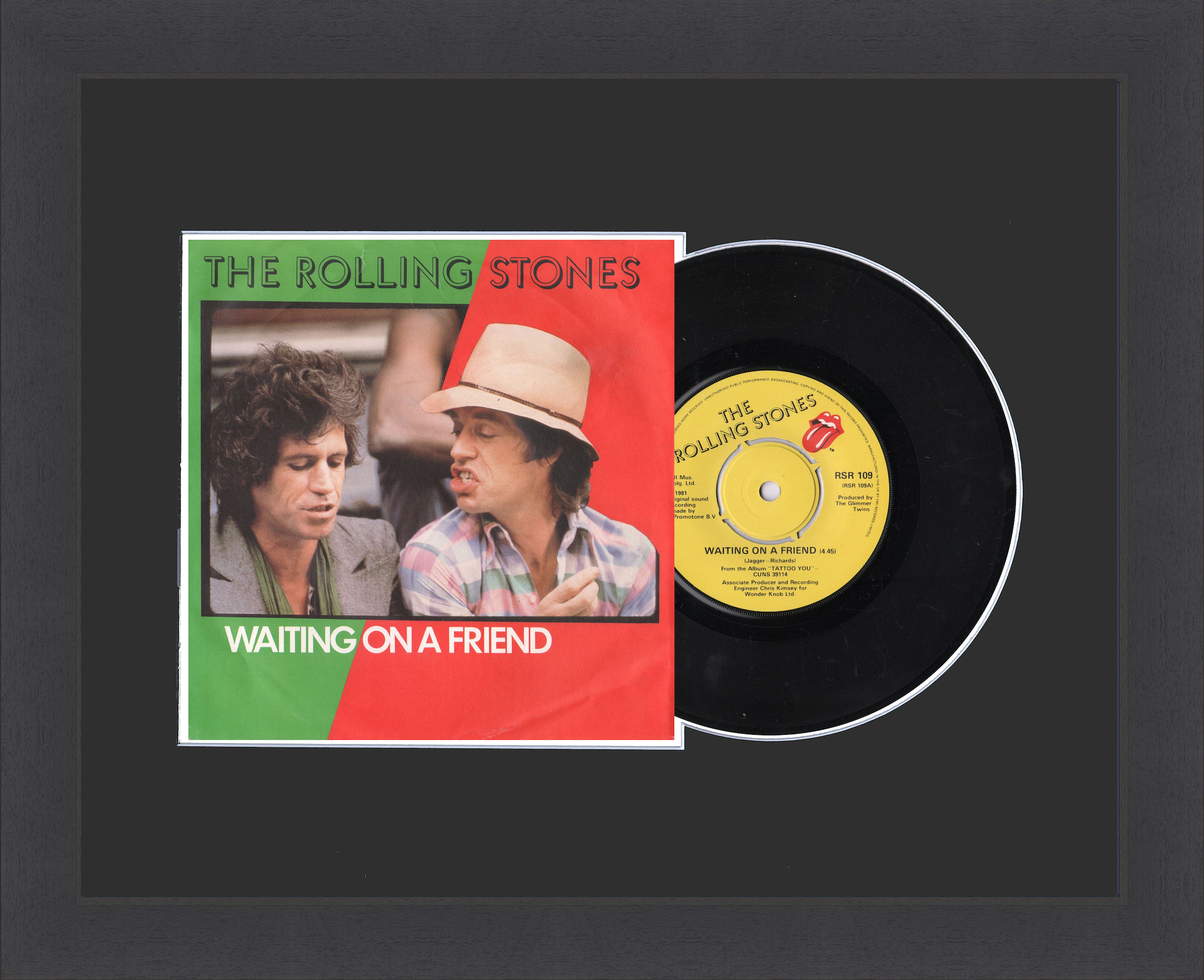 The Rolling Stones - Waiting on a Friend - Framed Vinyl